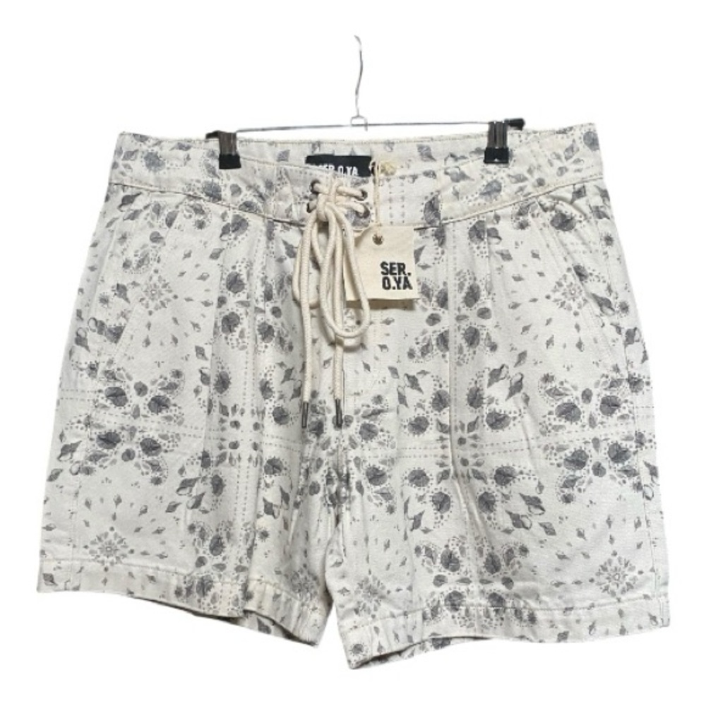 SER.O.YA Sea Shell Bandana Patterned Denim Shorts 32